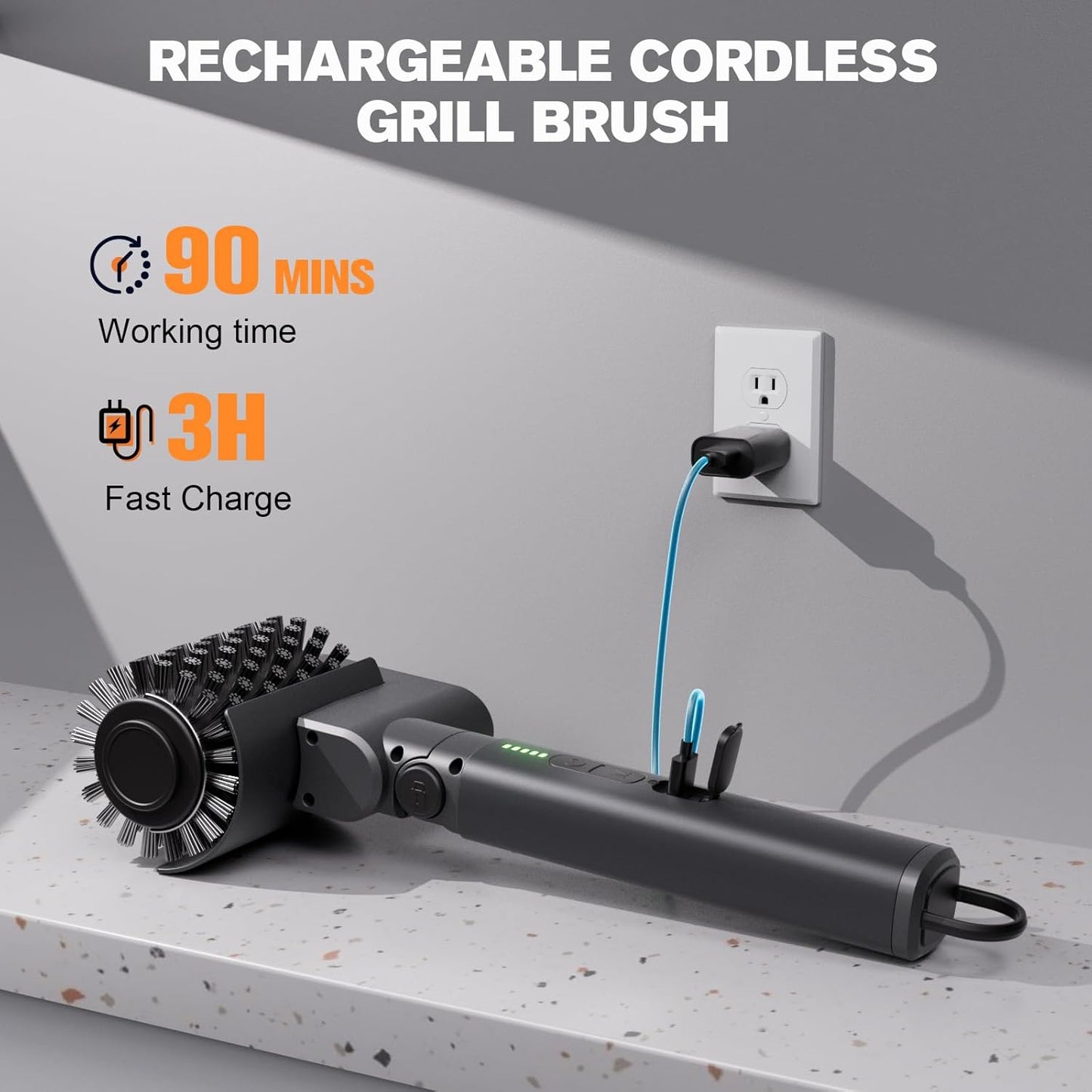 🧼⚡ Electric Outdoor Cleaning Brush | Cordless Power Scrubber for BBQ, Patio & Home ✨🧽