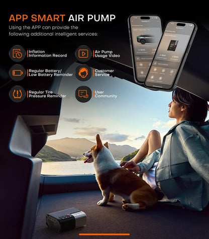 🚗⚡ Portable Electric Air Pump | Fast Inflation Compressor for Cars, Bikes & More 🚴‍♂️✨