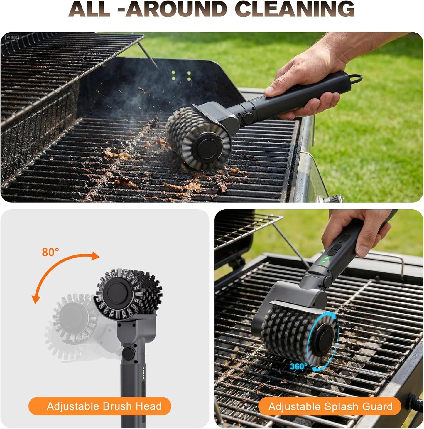 🧼⚡ Electric Outdoor Cleaning Brush | Cordless Power Scrubber for BBQ, Patio & Home ✨🧽