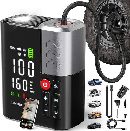 🚗⚡ Portable Electric Air Pump | Fast Inflation Compressor for Cars, Bikes & More 🚴‍♂️✨